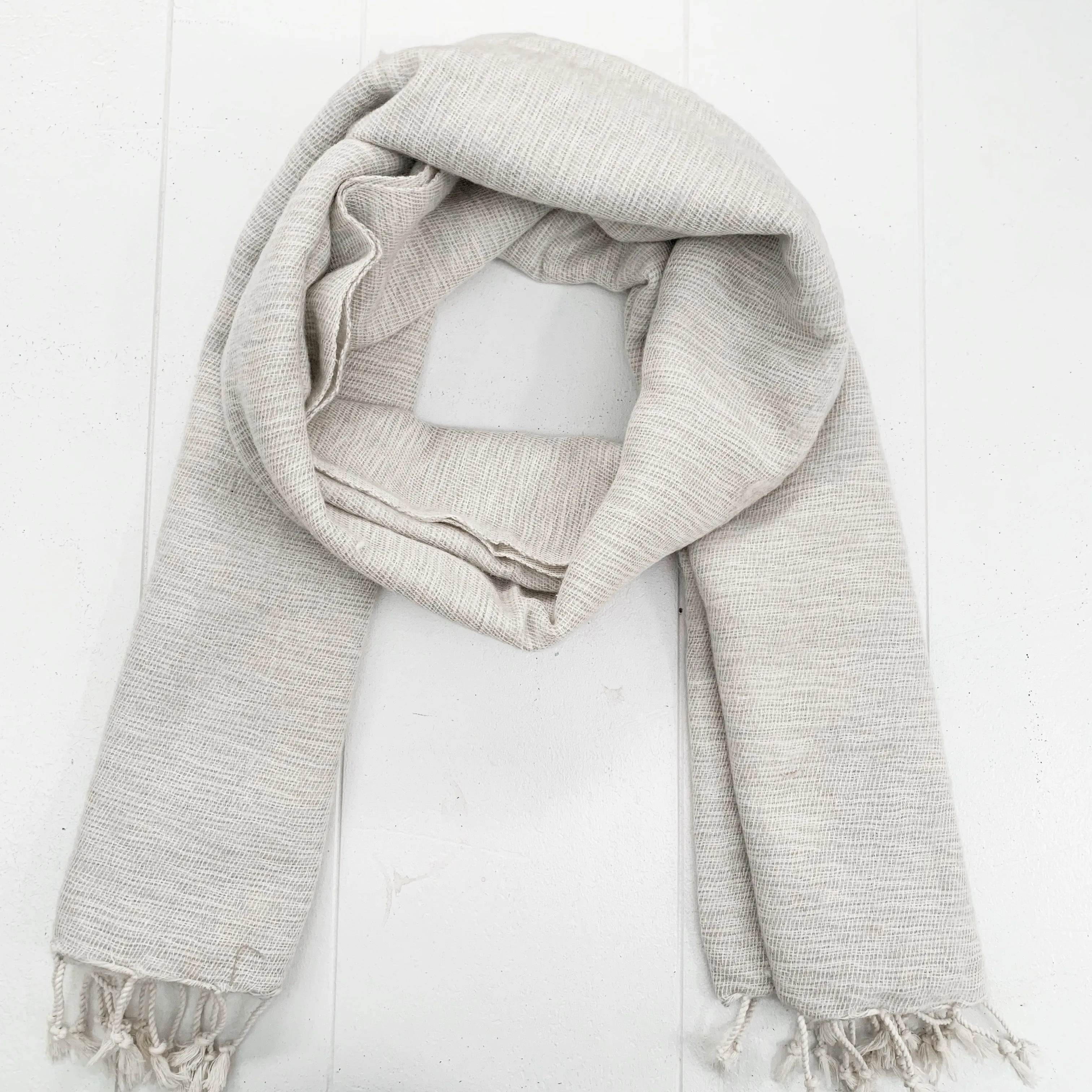 WOOL BLEND “STONE” SHAWL 80x195CM