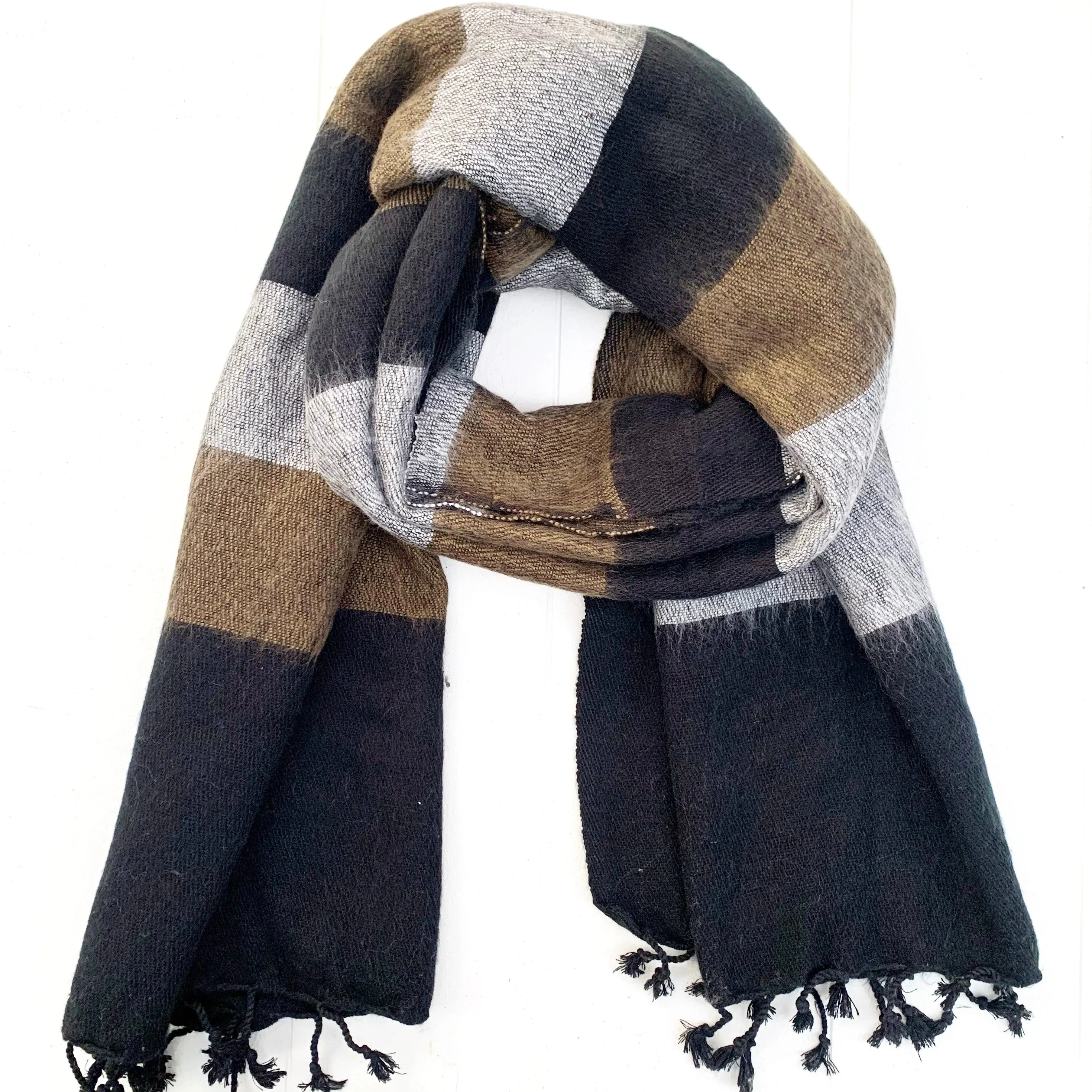 WOOL BLEND “WOODLAND” SHAWL 80x195CM