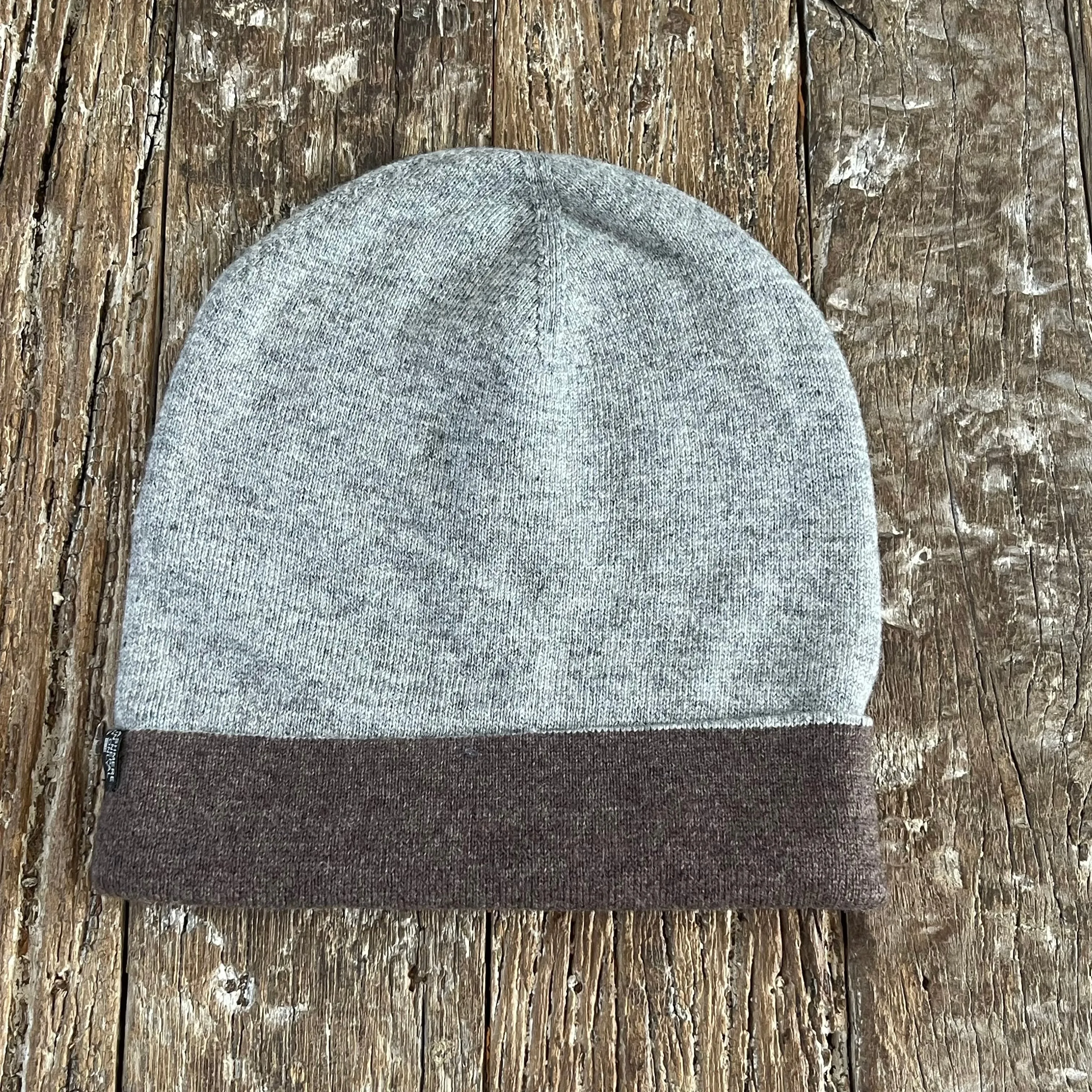 WOOL N CASHMERE BLEND DOUBLE SIDED BEANY