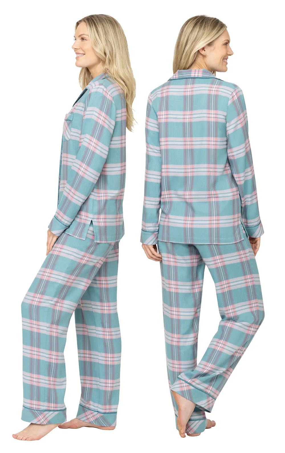 World's Softest Flannel Button-Front Pajamas