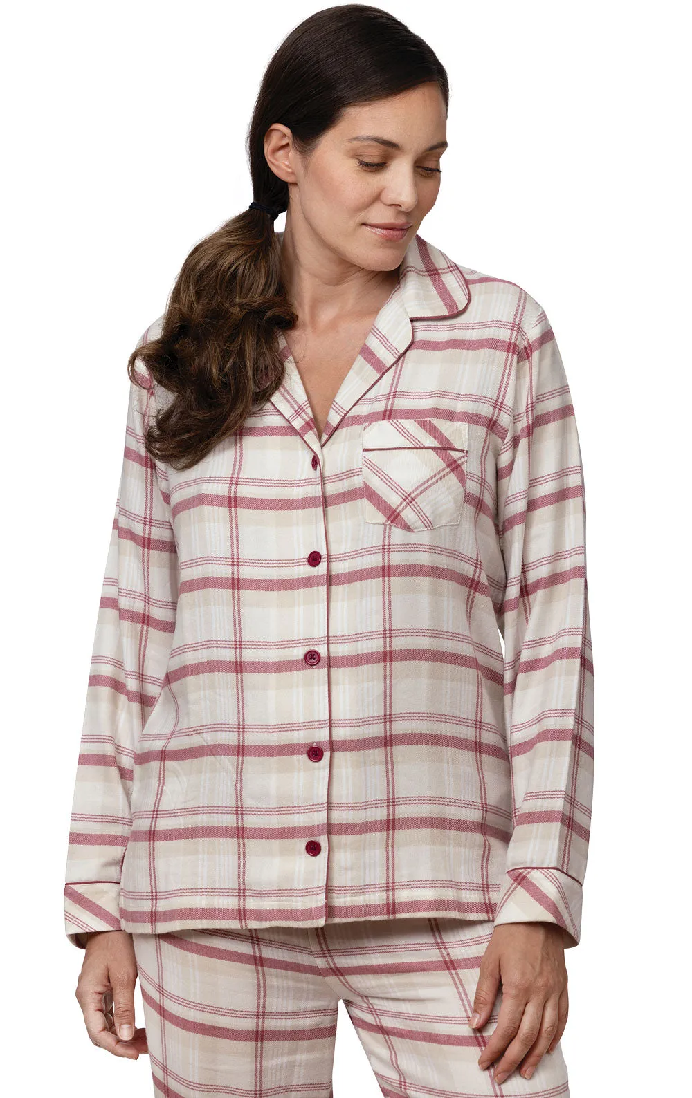 World's Softest Flannel Button-Front Pajamas