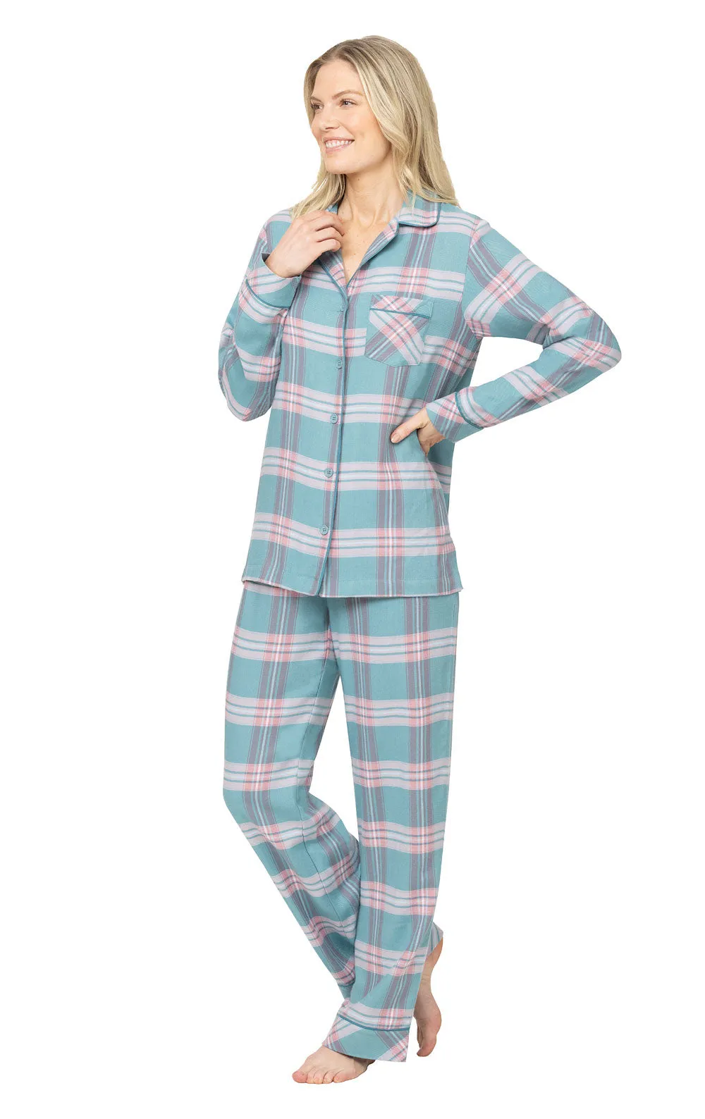World's Softest Flannel Button-Front Pajamas