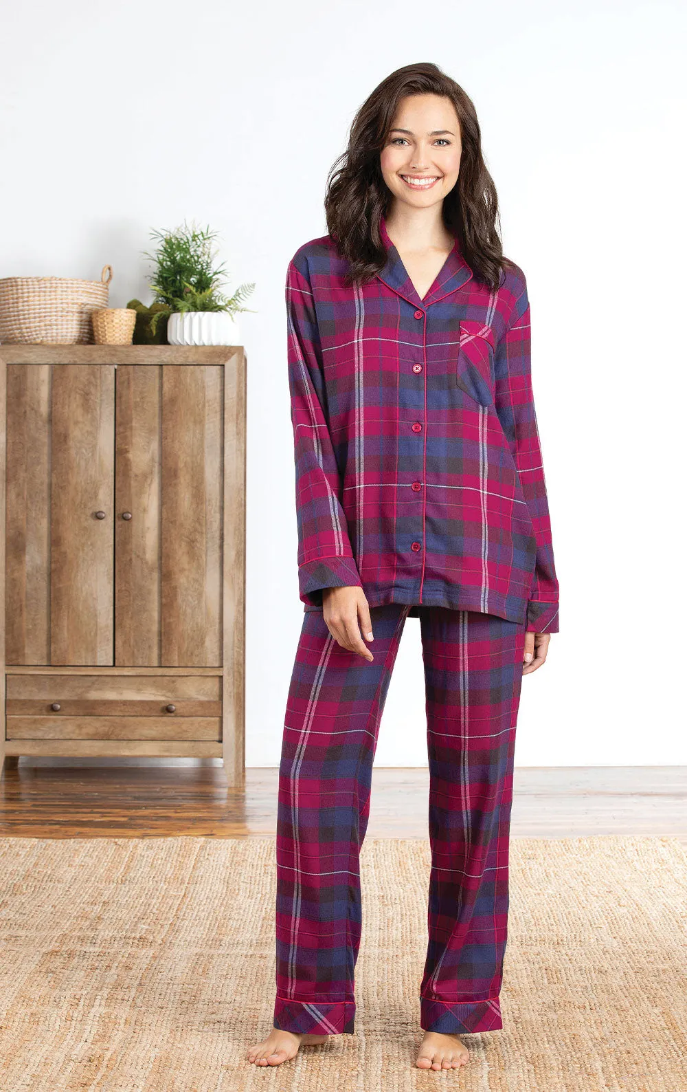 World's Softest Flannel Button-Front Pajamas