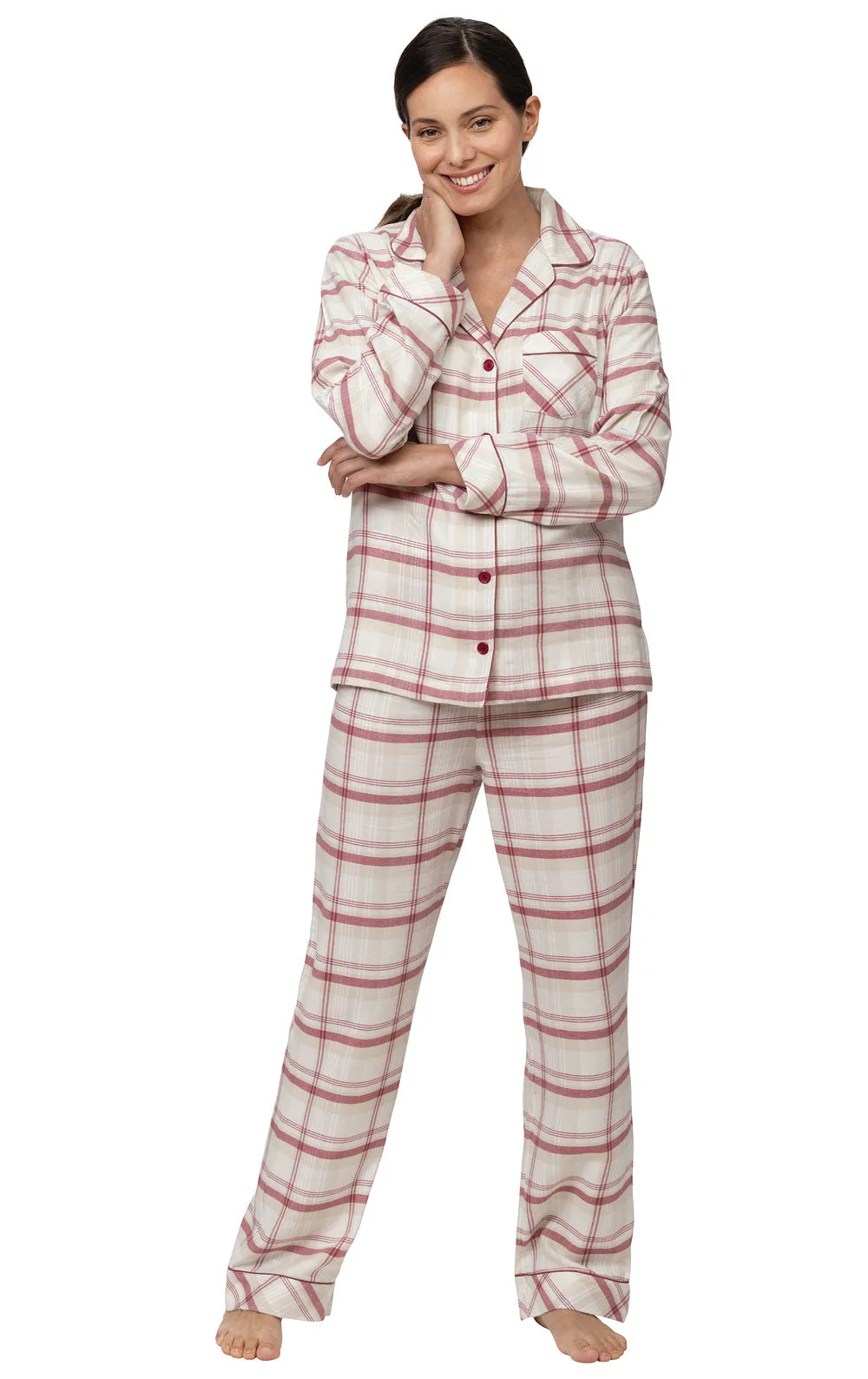 World's Softest Flannel Button-Front Pajamas