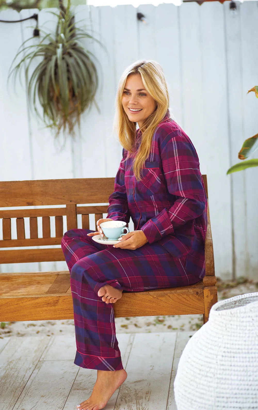 World's Softest Flannel Button-Front Pajamas