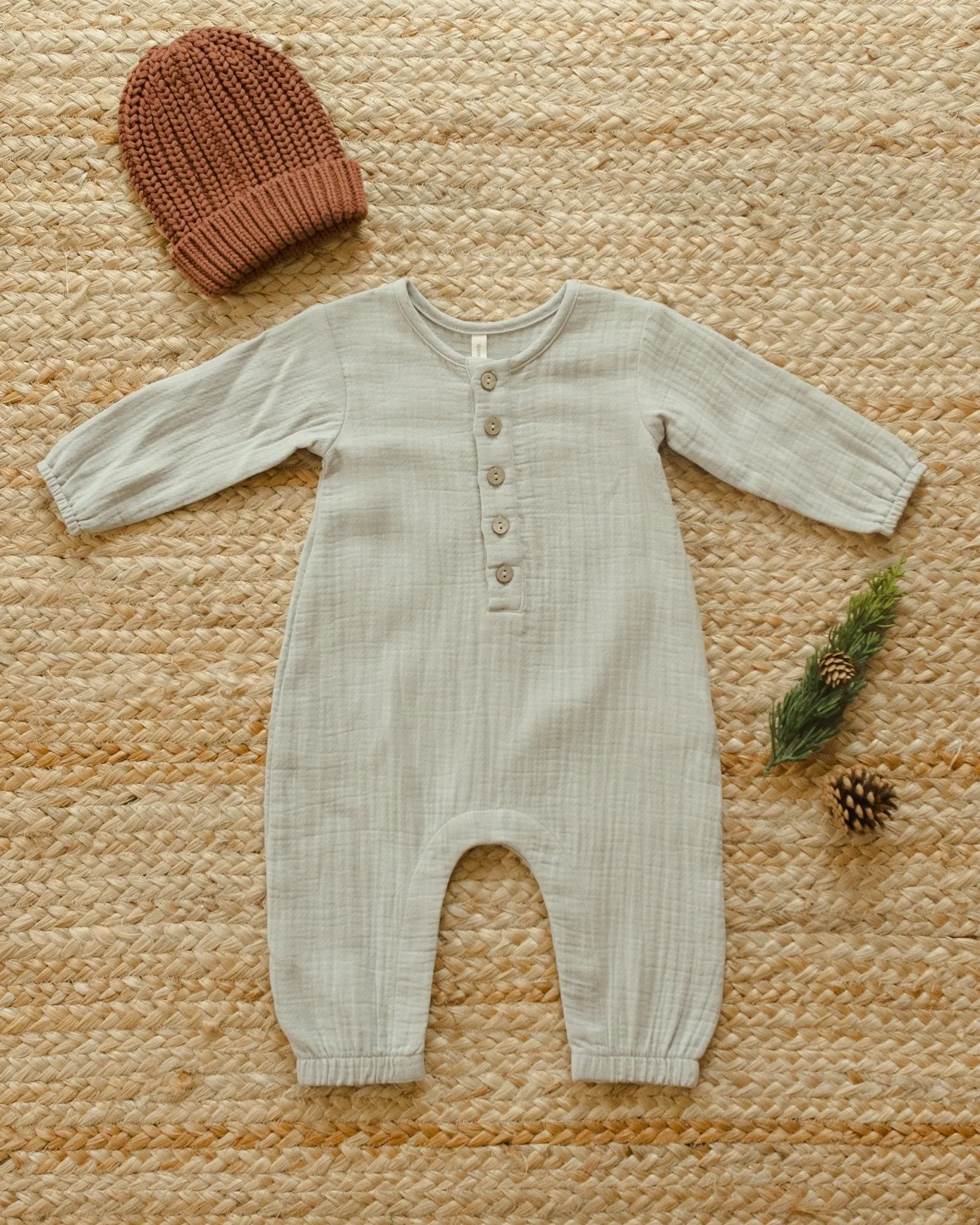 Woven Jumpsuit || Fog