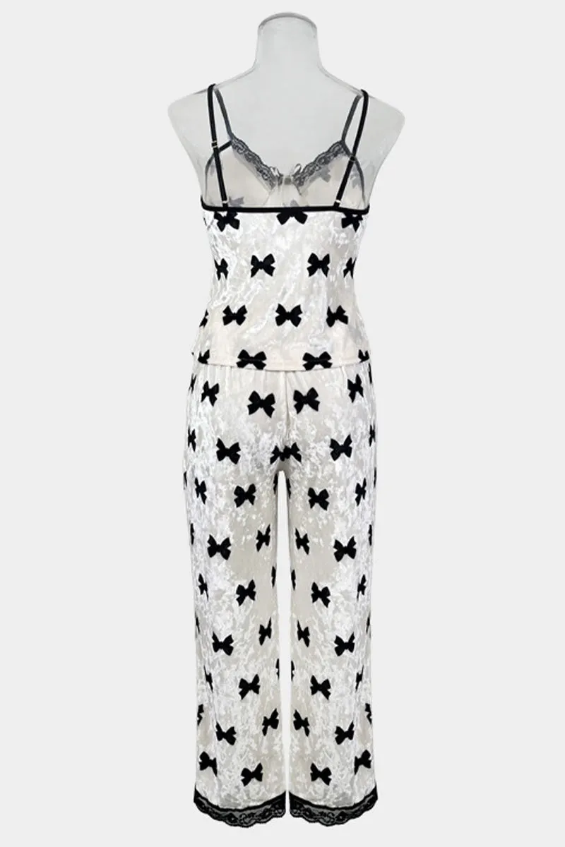 XK0175 Velour Pants Pajamas Set