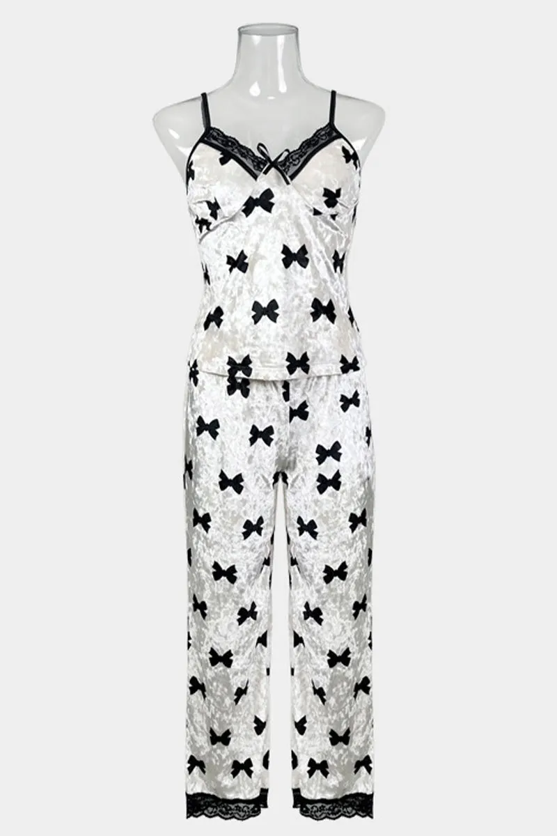 XK0175 Velour Pants Pajamas Set