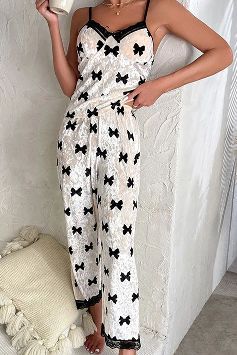 XK0175 Velour Pants Pajamas Set