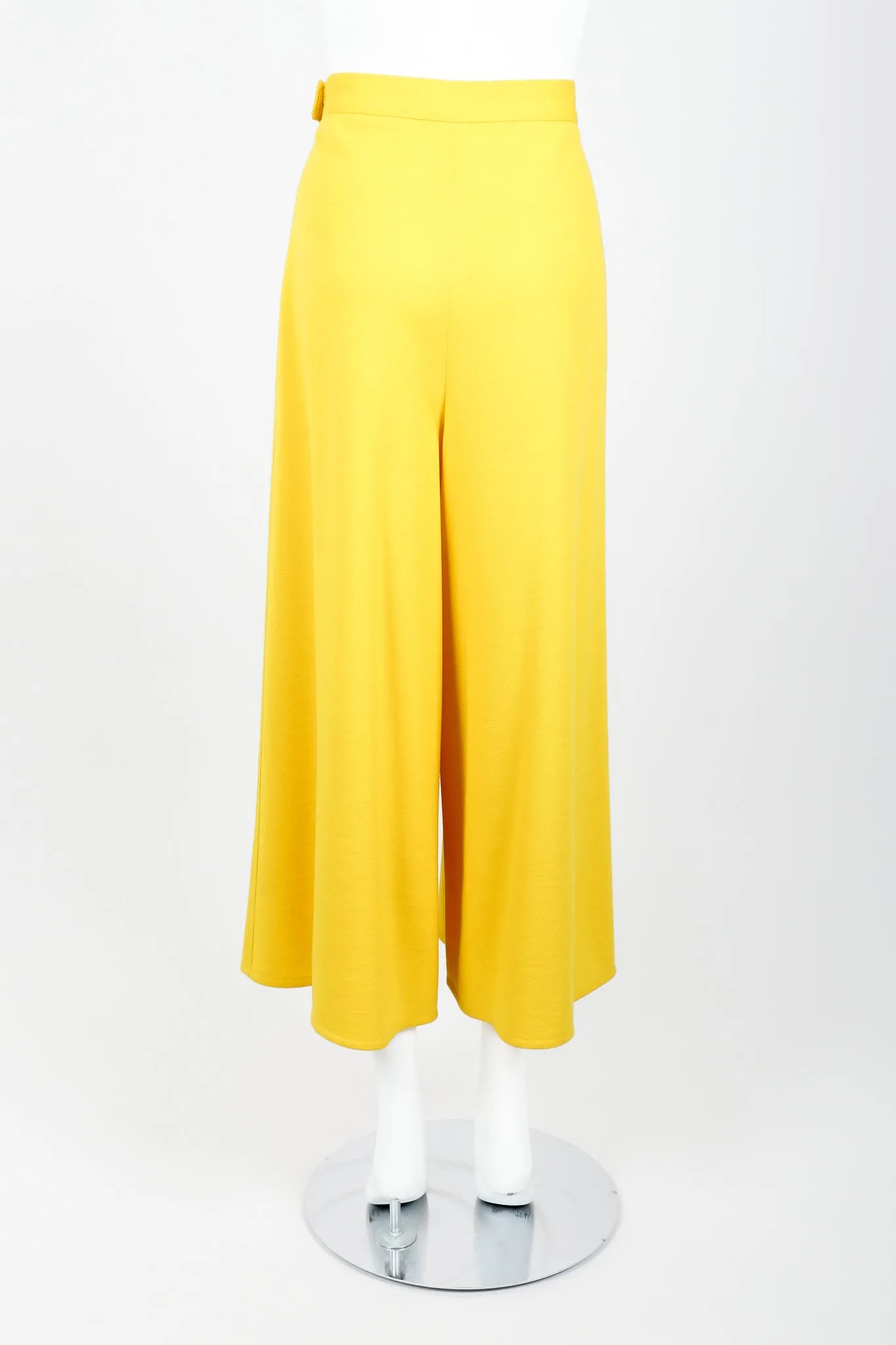 Yellow Knit Gaucho Pant