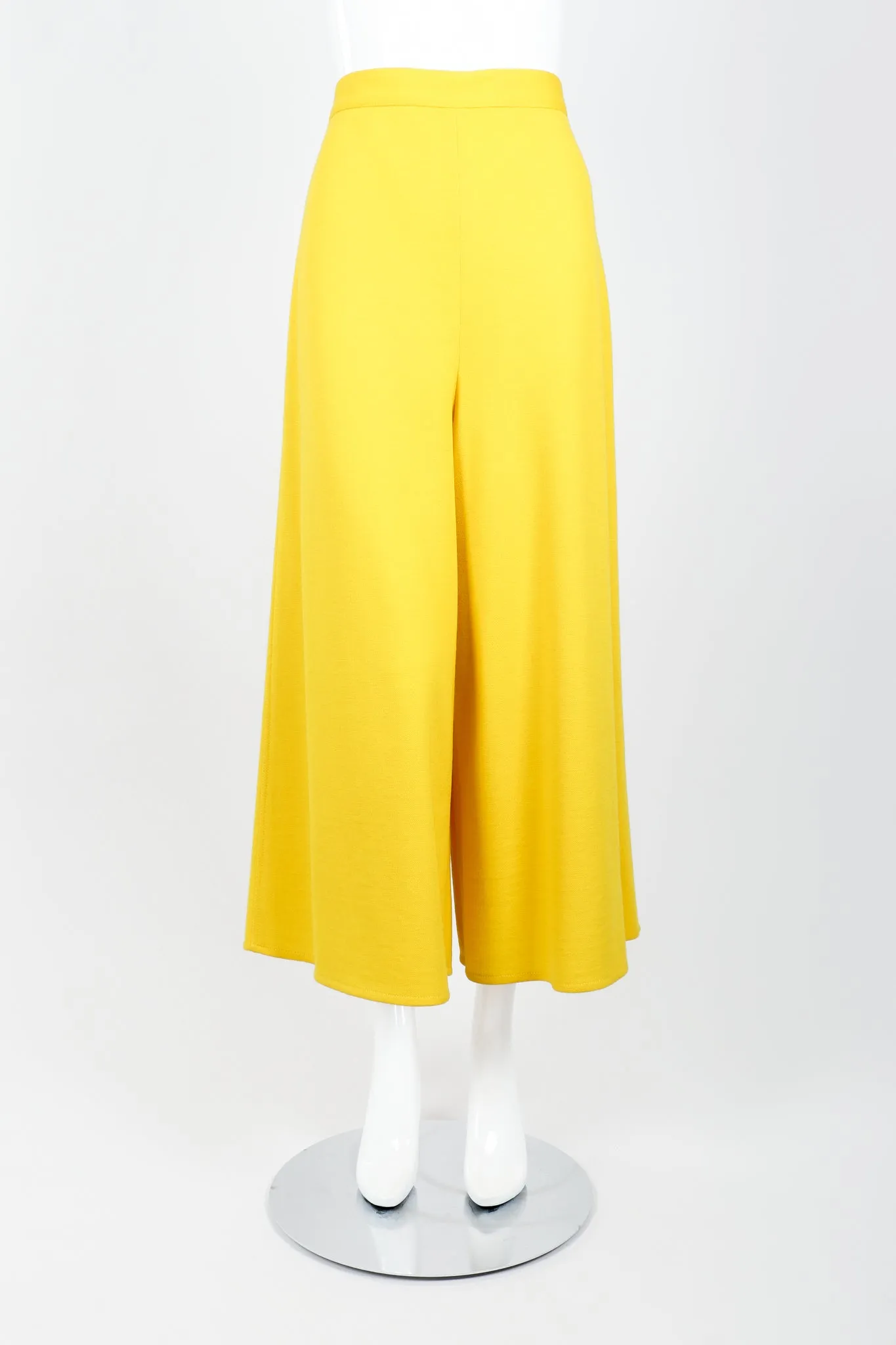 Yellow Knit Gaucho Pant
