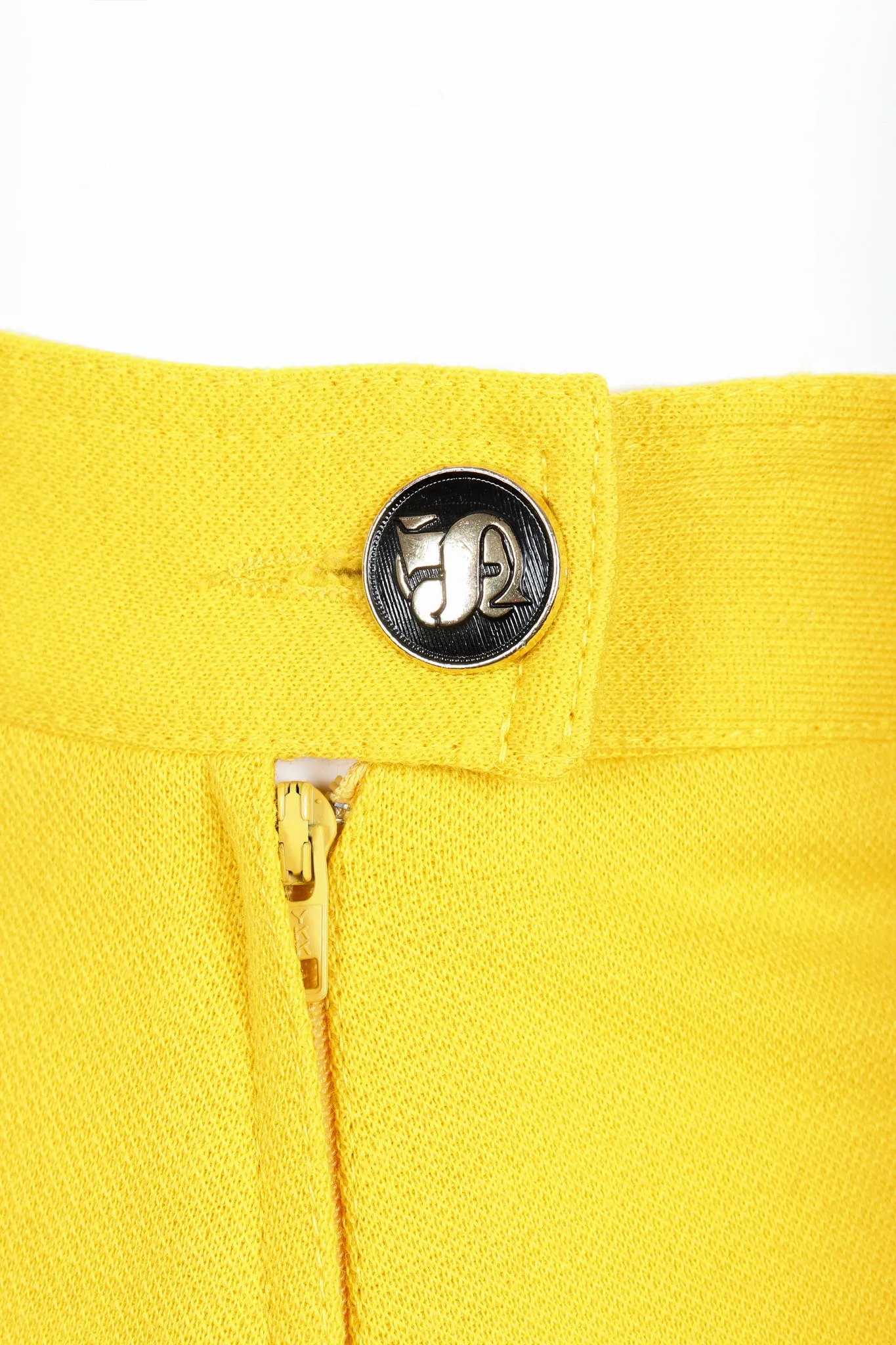 Yellow Knit Gaucho Pant
