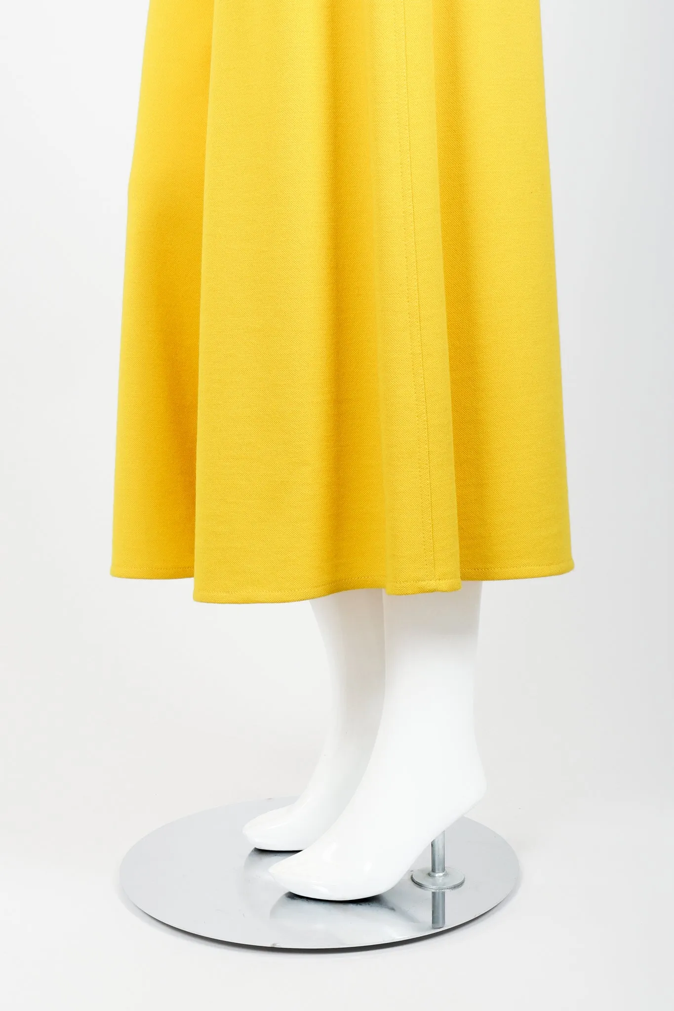 Yellow Knit Gaucho Pant
