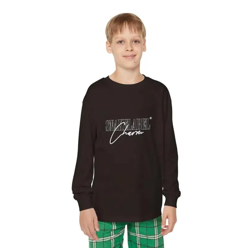 Youth Long Sleeve Holiday Outfit Set | Cotton Top & Bottoms, Plaid Pattern