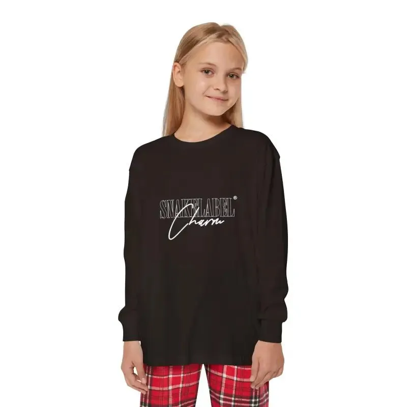 Youth Long Sleeve Holiday Outfit Set | Cotton Top & Bottoms, Plaid Pattern