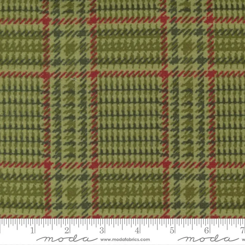 Yuletide Gatherings Flannel by Moda Fabrics HOLIDAY PLAID/GREEN