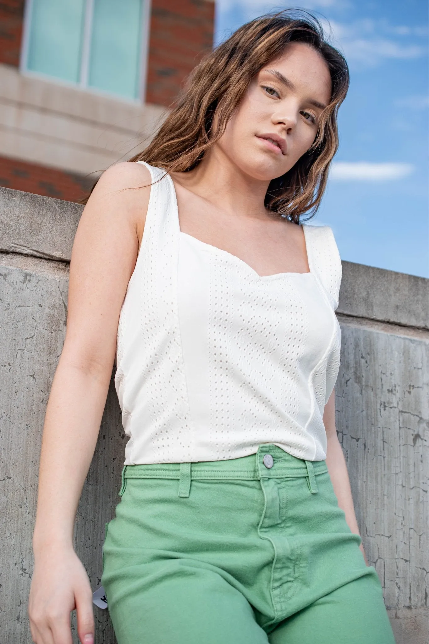 Z Supply: Zaria Knit Eyelet Top