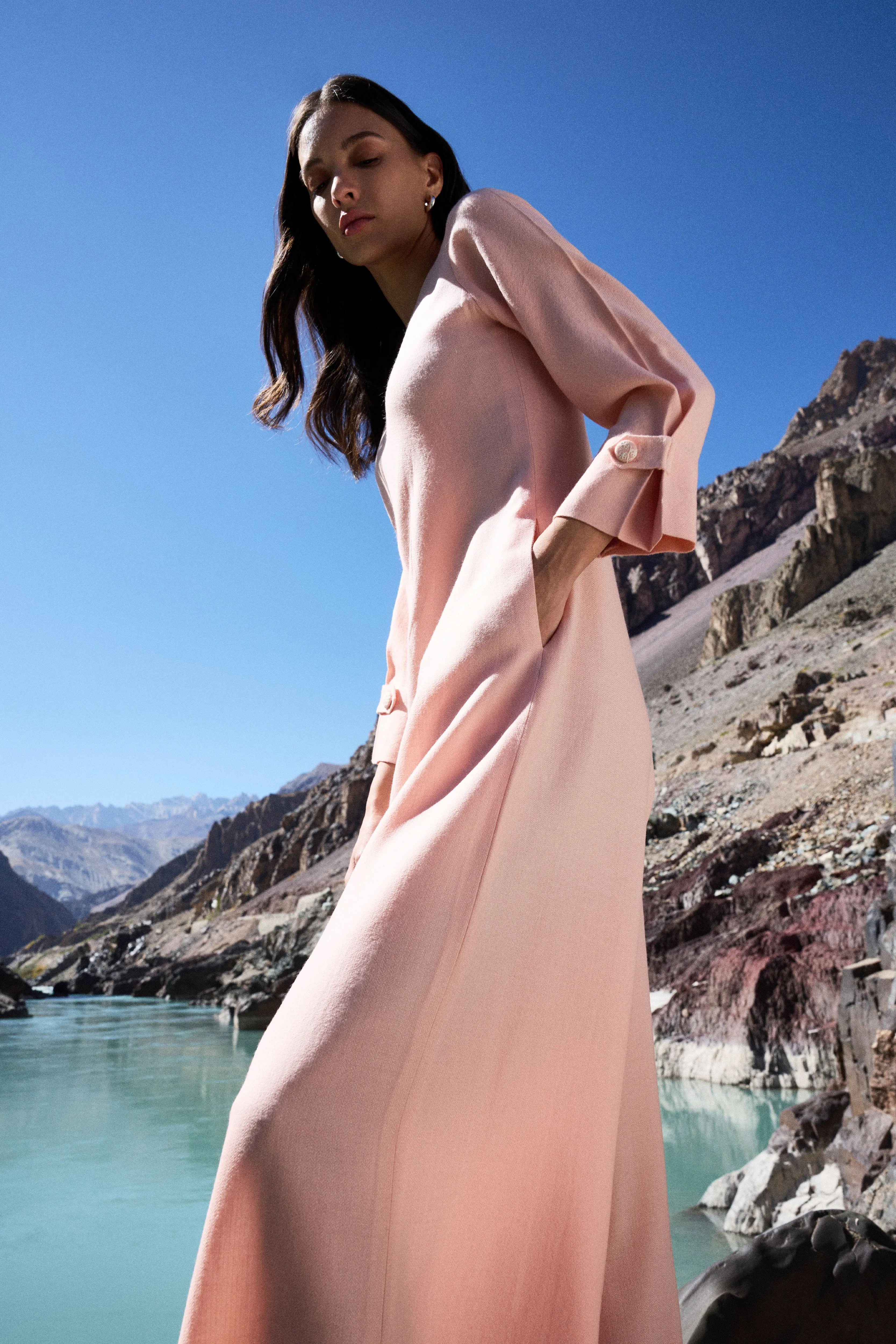 Zanskar Woollen Jumpsuit (Dusty Pink)