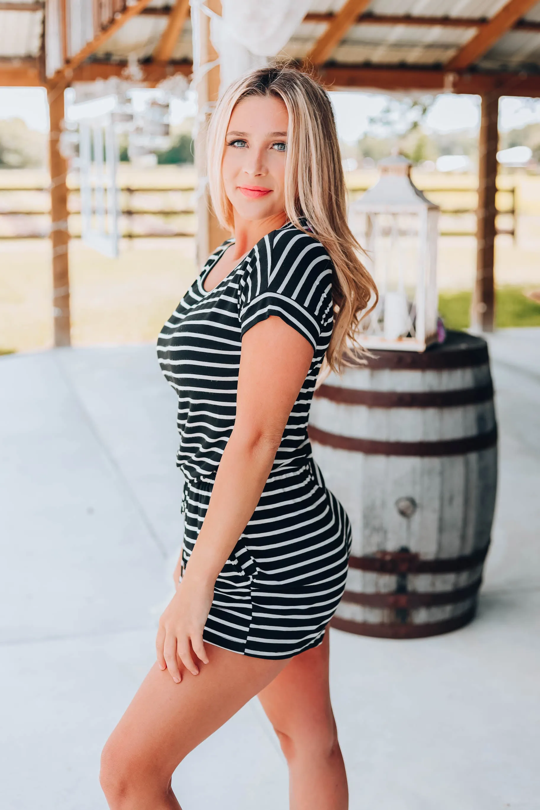 Zany Striped Romper