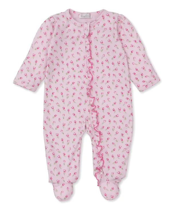Zipper Footie | Tulip Blossoms