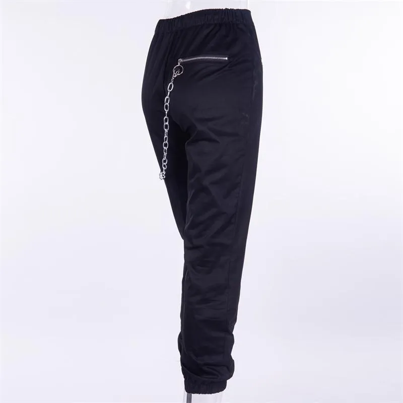 Zipper Streetwear Women Casual Harem pants