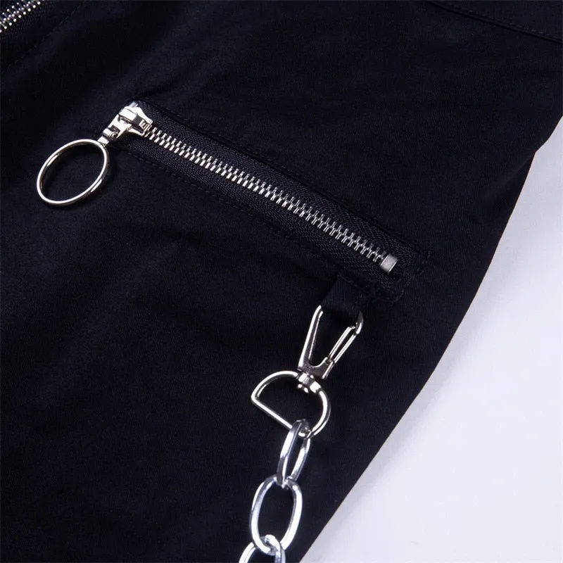 Zipper Streetwear Women Casual Harem pants