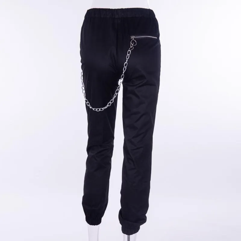 Zipper Streetwear Women Casual Harem pants