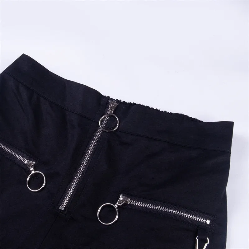 Zipper Streetwear Women Casual Harem pants