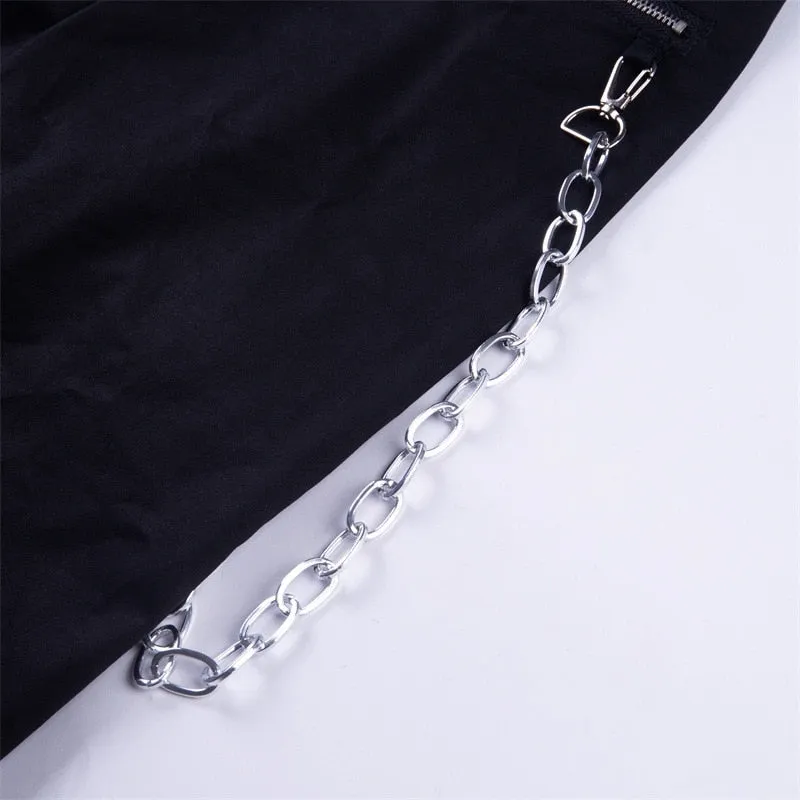 Zipper Streetwear Women Casual Harem pants