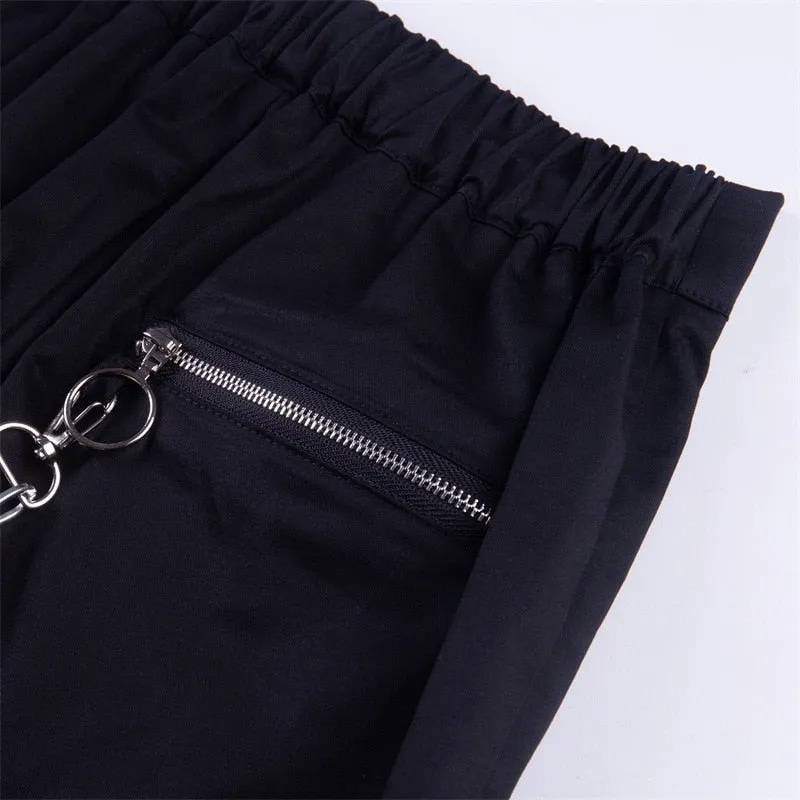 Zipper Streetwear Women Casual Harem pants
