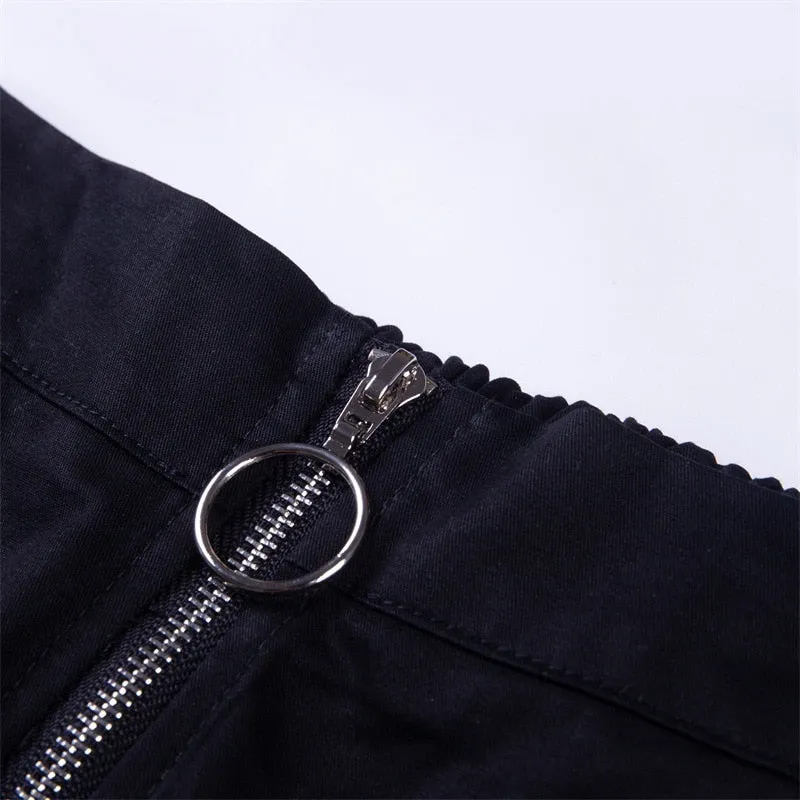 Zipper Streetwear Women Casual Harem pants
